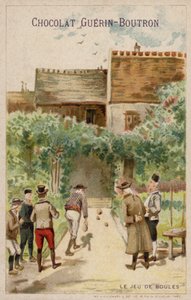 Boulespel (chromolitho) av French School