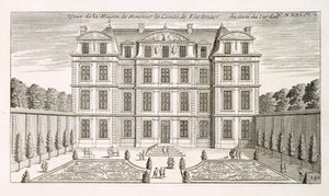 Trädgårdsförhöjning av greve Vartenaers hus, ca 1720-talet av French School