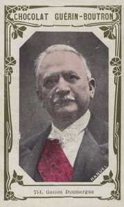 Gaston Doumergue (färgad bild) av French School