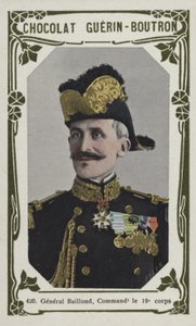 General Bailloud, chef för 19:e kåren (färgat foto) av French School