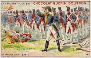General Cambronne i slaget vid Waterloo av French School
