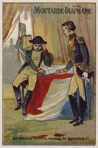 General Drouot ger Napoleon råd av French School