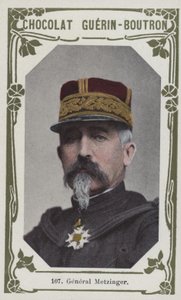 General Metzinger (färgad bild) av French School
