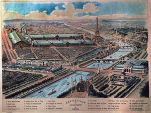 Allmän bild av världsutställningen i Paris. Gravyr av 1900. Musee Carnavalet. av French School