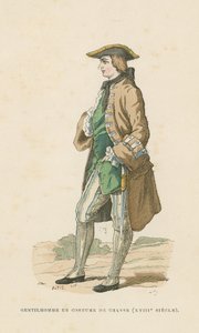 Gentleman i jaktklänning, 1700-tal av French School