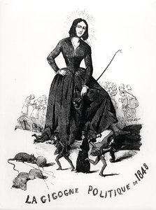 George Sand, den politiska storken, från "Le Monde Illustre" av French School