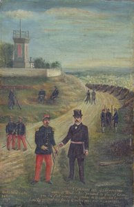 Georges Clemenceau (1841-1929) som borgmästare i Montmartre 18 mars 1871 av French School