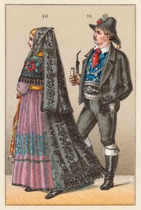 Tyskland Tyrolen kostym av French School