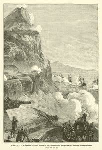 Gibraltar (gravyr) av French School