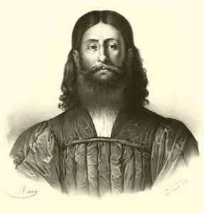 Giorgione, porträtt (gravyr) av French School