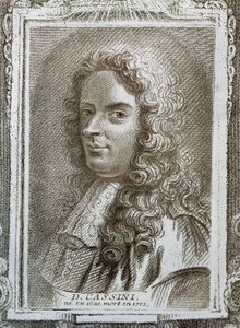 Giovanni Domenico Cassini (1625-1712), illustration från Histoire des Mathematiciens av Alexandre Saverien (1720-1805), publicerad i Paris 1766 av French School