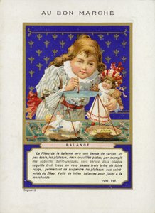 Flicka som leker med fjäll av French School