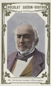 Gladstone, engelsk statsman (färgfoto) av French School