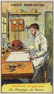 Glasborrning (chromolitho) av French School