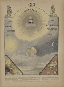 Gud (färg litho) av French School