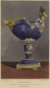 Gondolformad lapis lazuli-kopp monterad i förgyllt och emaljerat silver, 1500-tal av French School