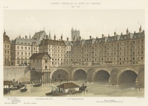 Grand Chatelet och Pont au Change, 1647-1788 av French School
