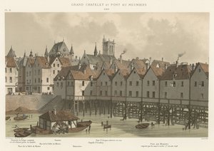Grand Chatelet och Meuniers Bridge, 1580 av French School