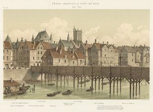 Stora chatelet och träbron, 1621-1645 av French School