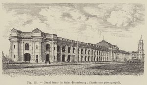 Stora basaren i Sankt Petersburg (gravyr) av French School