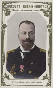 Storhertig Alexis av Ryssland (färgad bild) av French School