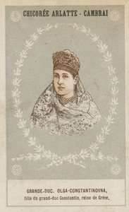 Storhertig, Olga-Constantinovna, dotter till storhertig Konstantin, drottning av Grekland av French School