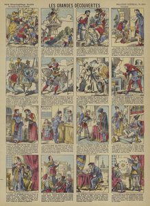 Stora upptäckter (färg litho) av French School