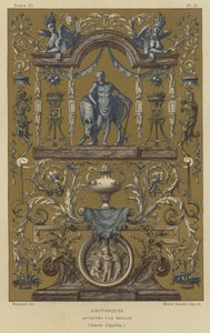 Grotesk designad av Jean Berain, 1600- eller 1700-talet av French School