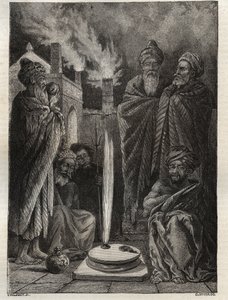 Guebre (eller Zoroastrian) nära Baku (Baku, Azerbajdzjan) - Fireworshippers - New National Encyclopedia av Maurice La Charest - 1870 - av French School