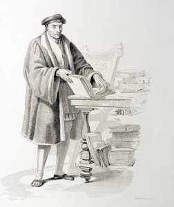 Guillaume Bude (1467-1540), fransk forskare och humanistisk filosof (gravyr) av French School