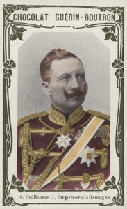 Wilhelm II, kejsare av Tyskland (färgad bild) av French School