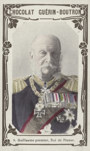 Vilhelm I, kung av Preussen (färgat foto) av French School