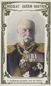 Vilhelm I, kung av Preussen (färgat foto) av French School