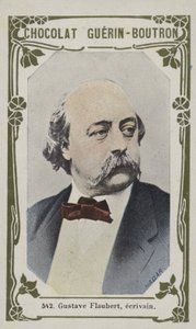 Gustave Flaubert, författare (färgat foto) av French School