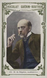 H de Regnier, academicien (färgad bild) av French School