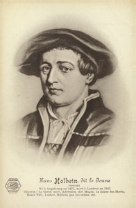 Hans Holbein den yngre, tysk målare (litografi) av French School