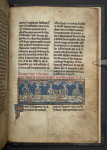 Harley 4979, f.78 Alexander tar emot gift från Jobas under en fest.  , från 