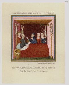 Hector Blesse In The Room Of Beauty (färg litho) av French School