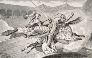 Henri II (1519-59) skadas dödligt vid en tornerspel under sin dotters bröllopsfirande, från 