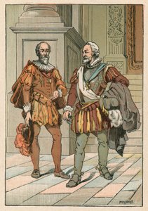 Henrik IV och Sully av French School