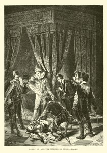 Henry III och mordet på Guise av French School