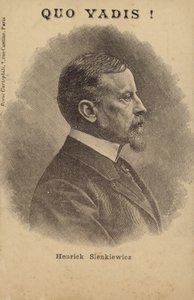 Henryk Sienkiewicz (1846-1916), polsk journalist och romanförfattare (litografi) av French School