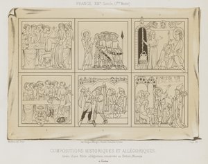 Historiska och allegoriska kompositioner av French School