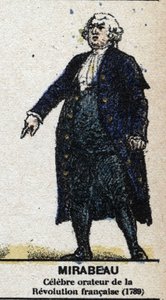 Honore Gabriel (Honore-Gabriel) Riqueti, greve av Mirabeau (1749-1791), fransk politiker. I "" Galeriede Kings and Queens of France och illustra karaktärer från 1643 till 1895"" Bild av epinal. av French School