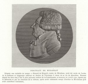 Honore Gabriel Riqueti, greve av Mirabeau av French School