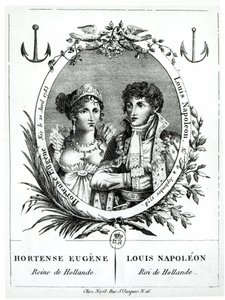 Hortense de Beauharnais (1783-1837) och Louis-Napoleon Bonaparte (1778-1846) av French School