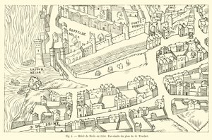 Hotel de Nesle 1550, fax på kartan över O Truchet av French School