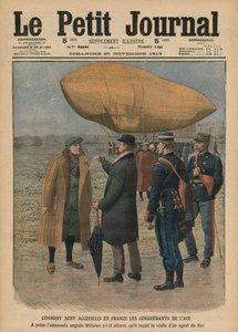 Hur lufterövrarna välkomnas i Frankrike, Ernest Willows, illustration från 