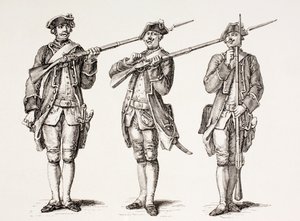 Hur man laddar en musköt, från en fransk instruktionsbok från 1776, från 