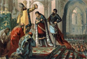 Hugues Capet, kung av Frankrike från 987 till 996, gjorde sin son, den blivande Robert II den fromme (972 - 1031), helig av Adalberon (cirka 925-990), arkevek i Reims, till Cathedrale d